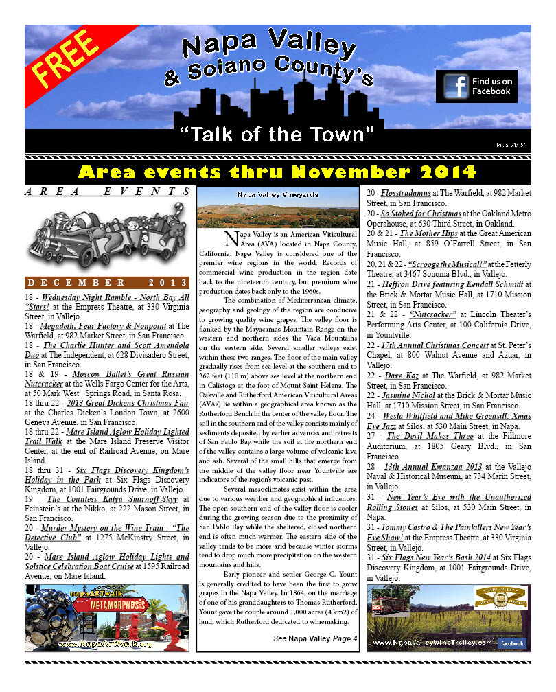 Napa Valley & Solano County Page 1