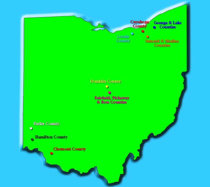 Ohio state map