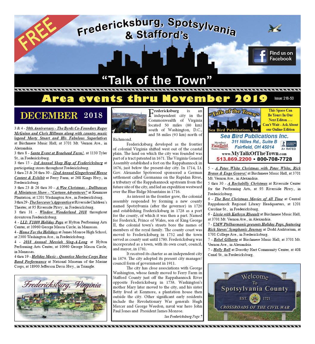 Fredericksburg Virginia page 1