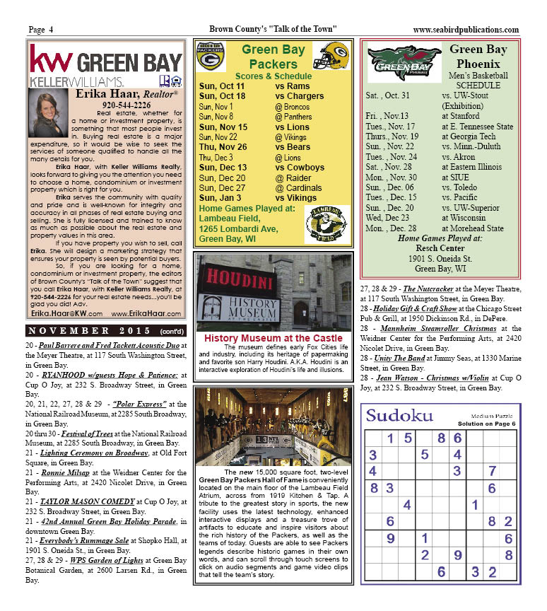 Brown County Wisconsin Talk of the Town pg 4
