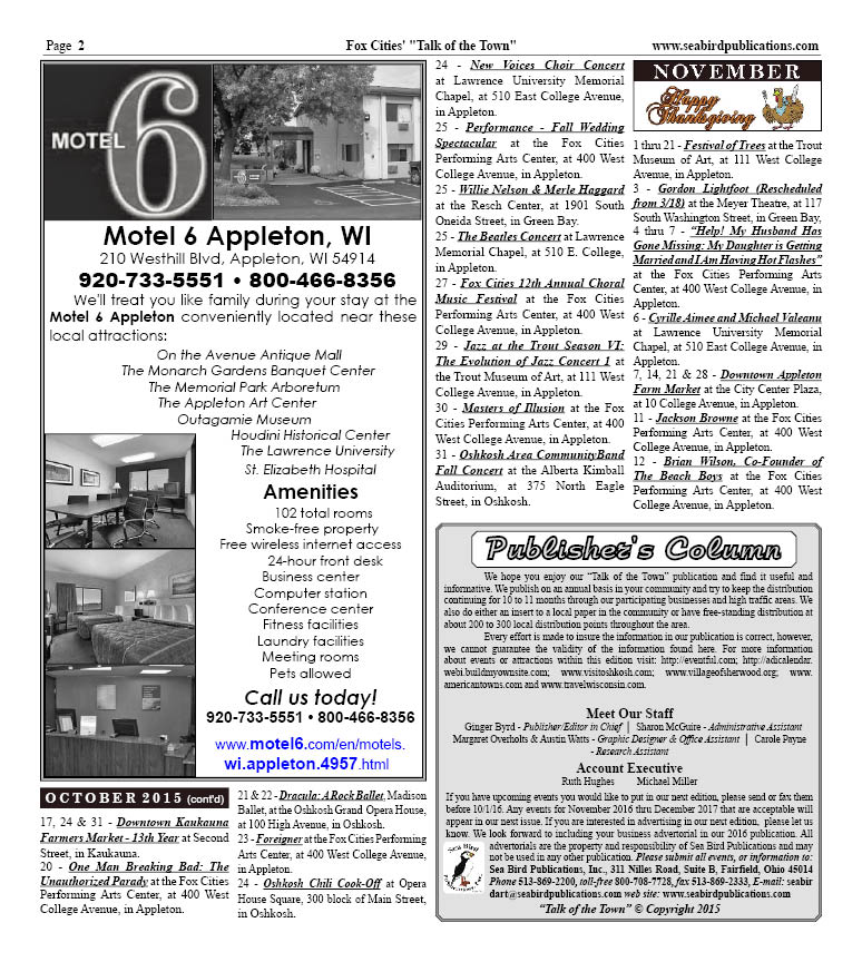 Fox Cities Wisconsin Talk of the Town pg 2